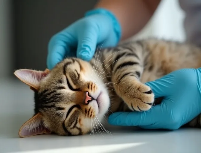 Specialist carefully handling a deceased cat with dignity in Seaholme